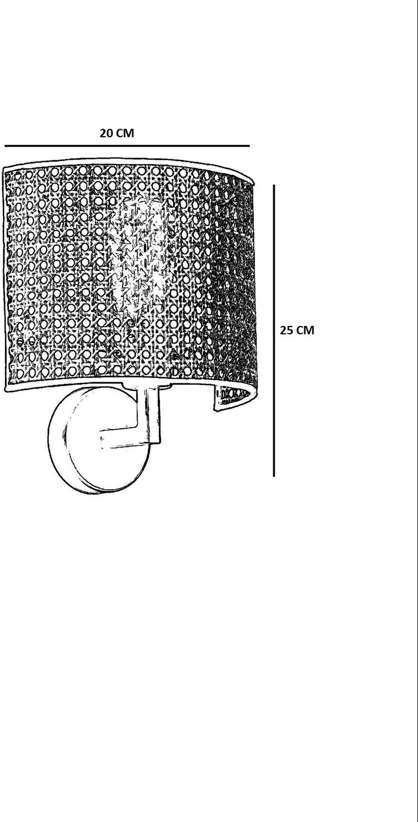 Llambë muri Opviq, Nala - 8767-1P, e zezë dhe bezhë