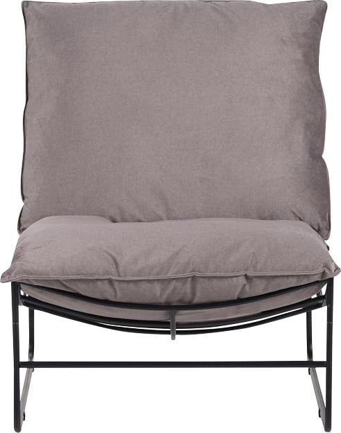 Karrige Chopie, ngjyrë gri, këmbë të zeza, 77x90x83cm