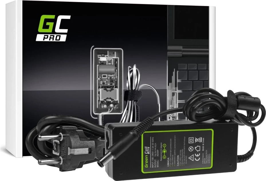 Karikues për laptop Dell, Green Cell, 19.5V, 3.34A, i zi 