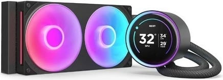 Ftohës uji NZXT Kraken Elite 280 RGB V2 LCD, 2x14cm, ekran IPS, për CPU, i zi