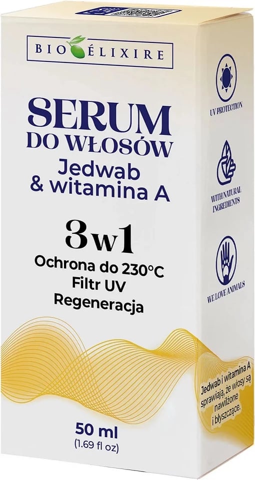 Serum për flokë BIOELIXIRE Silk me Vitaminë A 3-në-1 për femra, 50ml