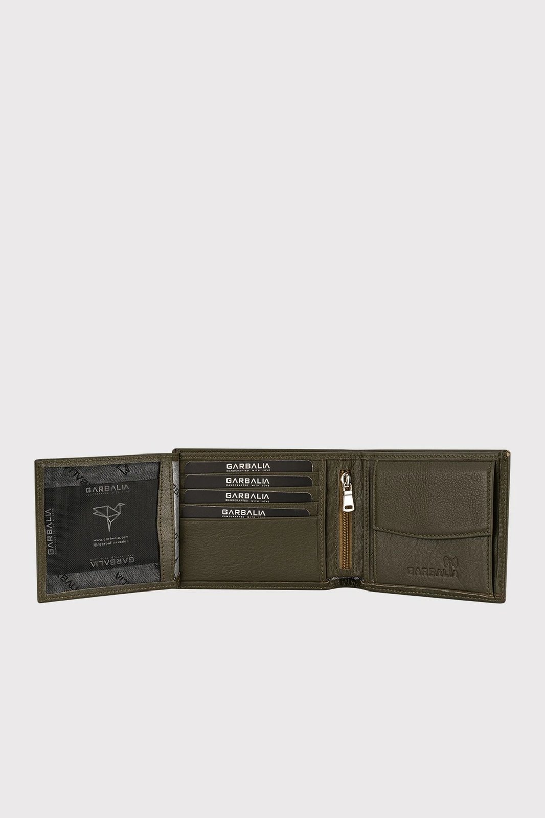 Portofol mashkulli, lëkurë natyrale, ngjyrë e gjelbër, Arnold