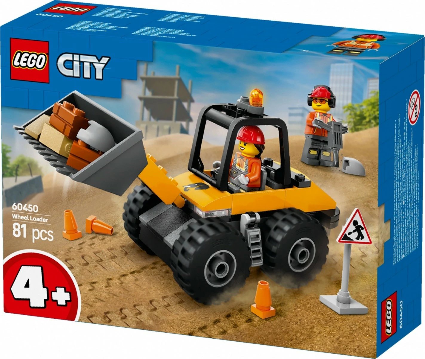 Set lodrash LEGO City 60450, Ngarkues me rrota, 81 pjesë, Verdhë
