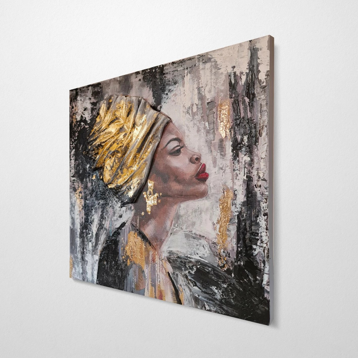 Pikturë dekorative me vaj, Wallity, OPL340522 - 100100, shumëngjyrëshe, 100x100cm