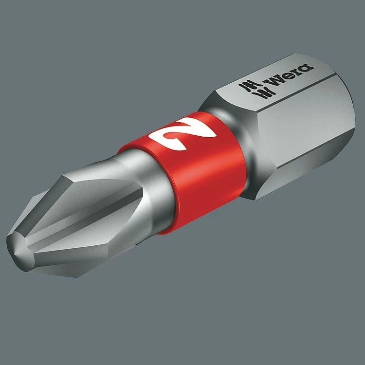 Set bitash Wera 30 copë, Phillips/Pozidriv/Torx, me kuti plastike