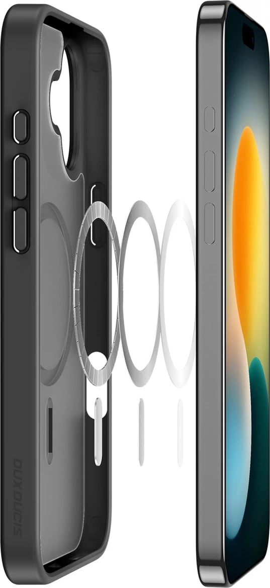 Mbështjellës Dux Ducis Yind për iPhone 17, MagSafe, i zi