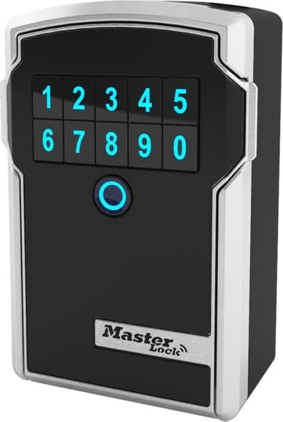 Kasafortë çelësash Master Lock 5441EURD me Bluetooth, montim në mur, Gri