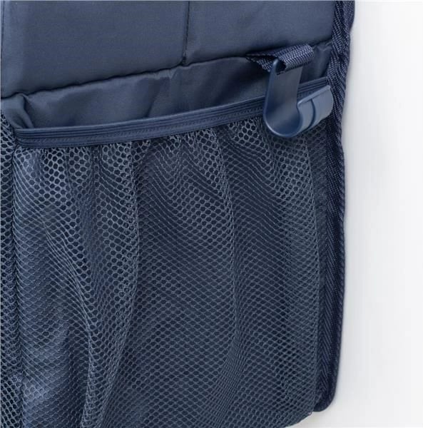 Organizues për krevat, New Baby, TinyTidy, shumë ndarje me rrjetë dhe varëse rripi, poliester 100%, blu