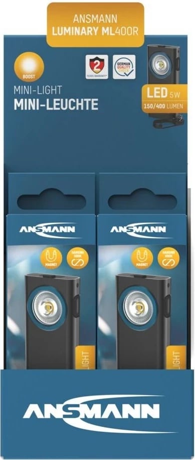 Dritë çelësi ANSMANN ML400R, LED, 300 mAh, e zezë