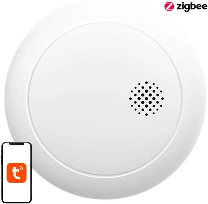Detektor tymi optik Heiman HS2SA-1, ZigBee, Tuya, i bardhë