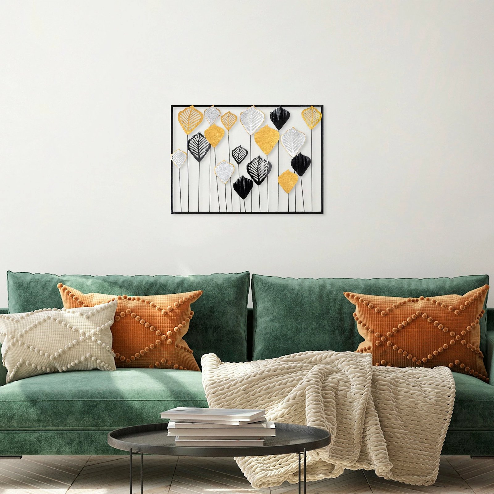 Aksesor dekorativ metalik për mur, Wallity, shumëngjyrësh, hornbeam