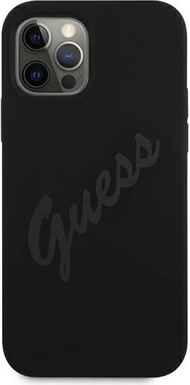 Mbështjellës Guess GUHCP12LLSVSBK për iPhone 12 Pro Max 6.7", silikon, i zi Mbështjellës Guess GUHCP12LLSVSBK për iPhone 12 Pro Max 6.7", silikon, i zi