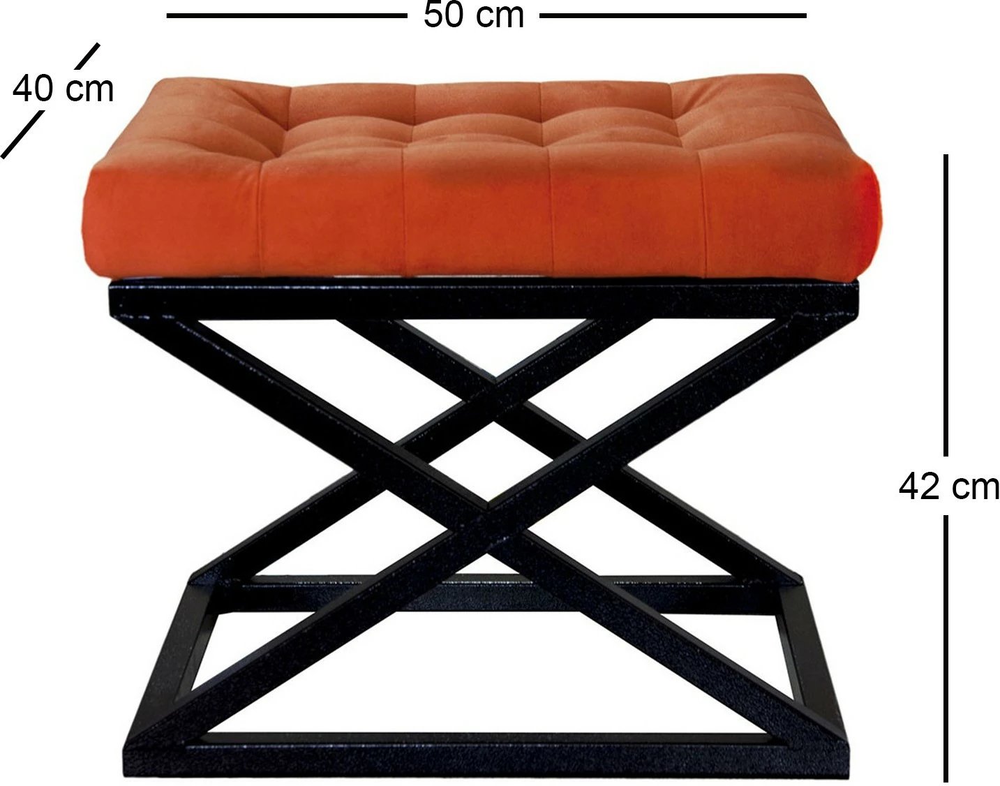 Puf Atelier del Sofa, ngjyrë zezë-portokalli, Capraz