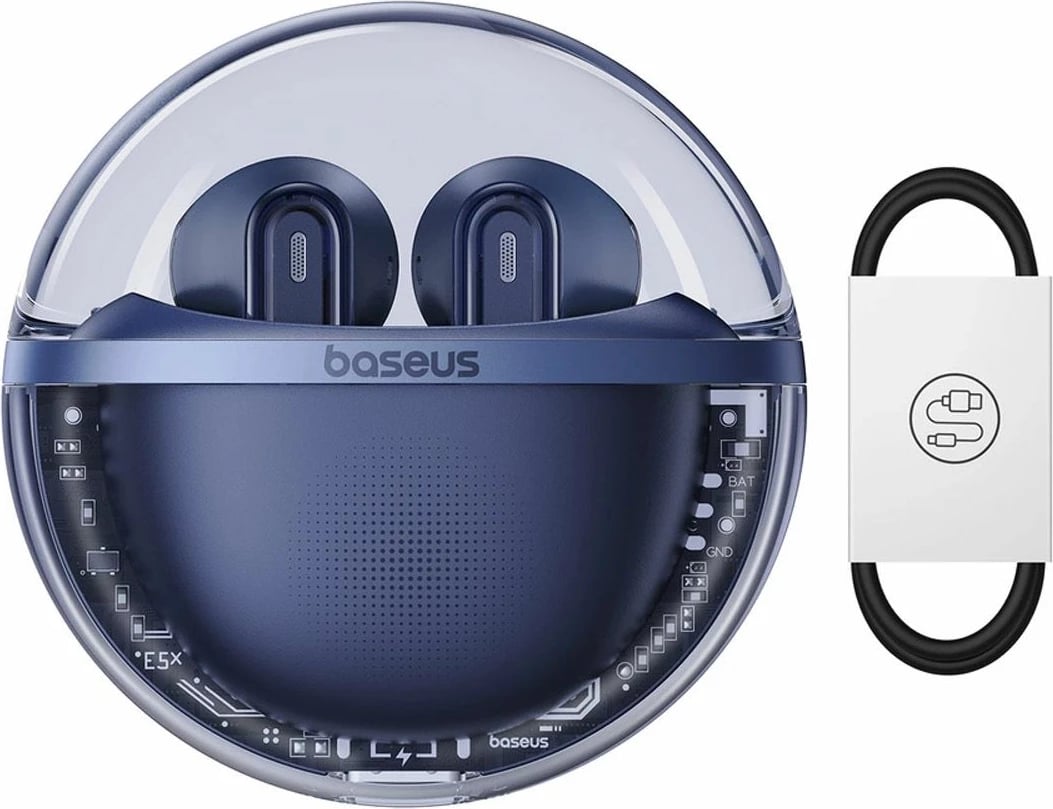 Kufje wireless Baseus Bowie E5x TWS, Bluetooth 5.3, Blu Kufje wireless Baseus Bowie E5x TWS, Bluetooth 5.3, Blu