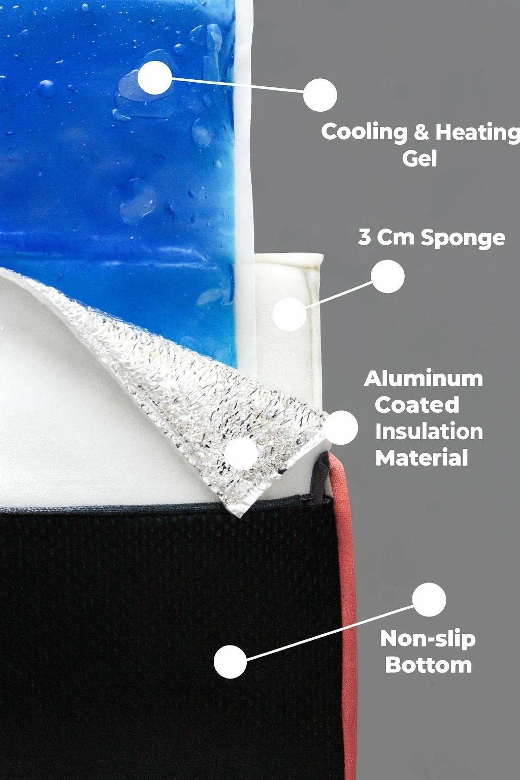 Shtrat për kafshë, Paws & Whiskers, termo dyshek, 40x60, ngjyrë gri