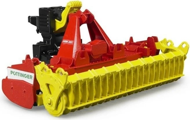 Plug rrotullues lodër BRUDER Potinger Lion 3002, 1:16, plastikë, kuq/verdhë