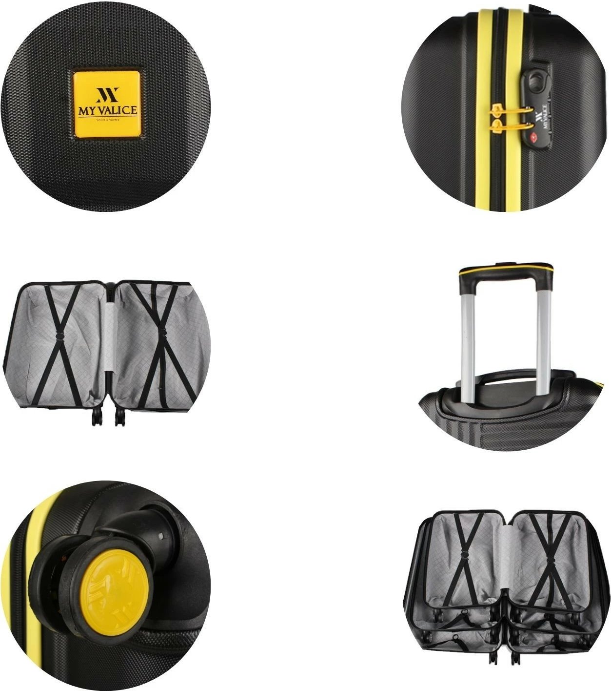 Valixhe udhëtimi Zoozie Bags, e zezë, 67x44x26cm