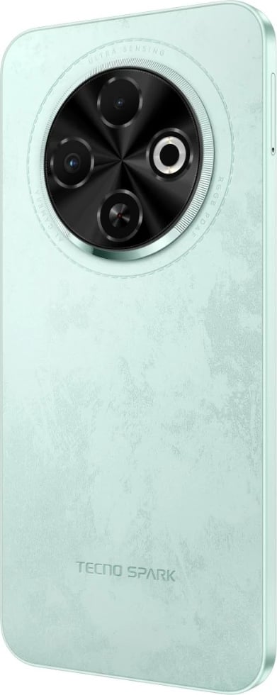 Smartfon TECNO Spark 30C, 6GB RAM, 128GB, Magic Skin Green, set me mbështjellës, kufje dhe karikues