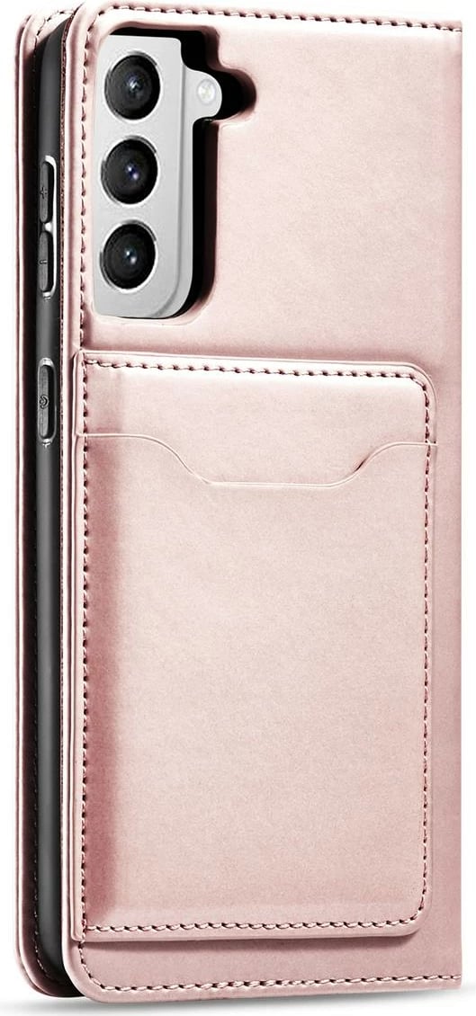 Mbështjellës Hurtel Magnet Card Case për Samsung Galaxy S22+, me kapak, xhep kartelash, rozë Mbështjellës Hurtel Magnet Card Case për Samsung Galaxy S22+, me kapak, xhep kartelash, rozë
