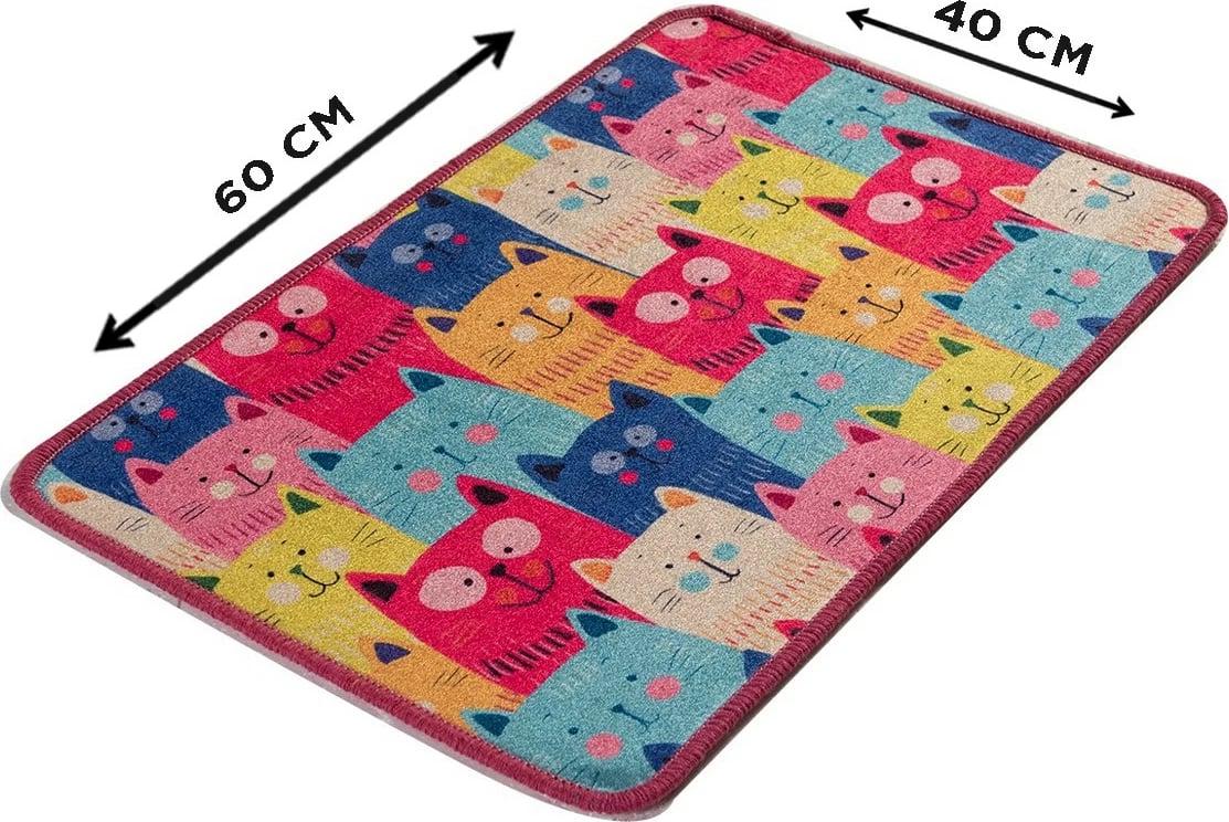 Tapet banje Mijölnir, Meow Djt, shumëngjyrësh, 40x60cm