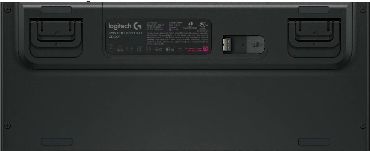 Tastierë mekanike gaming Logitech G915 X LIGHTSPEED TKL, RGB, wireless & Bluetooth, Nordic, e zezë