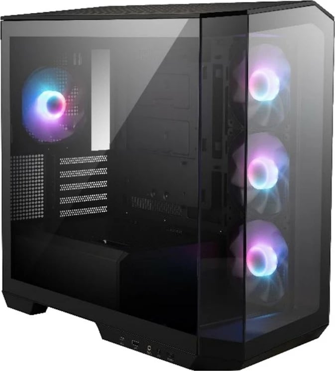 Kasë MSI MAG PANO M100R PZ, Micro Tower, RGB, Tempered Glass, E zezë