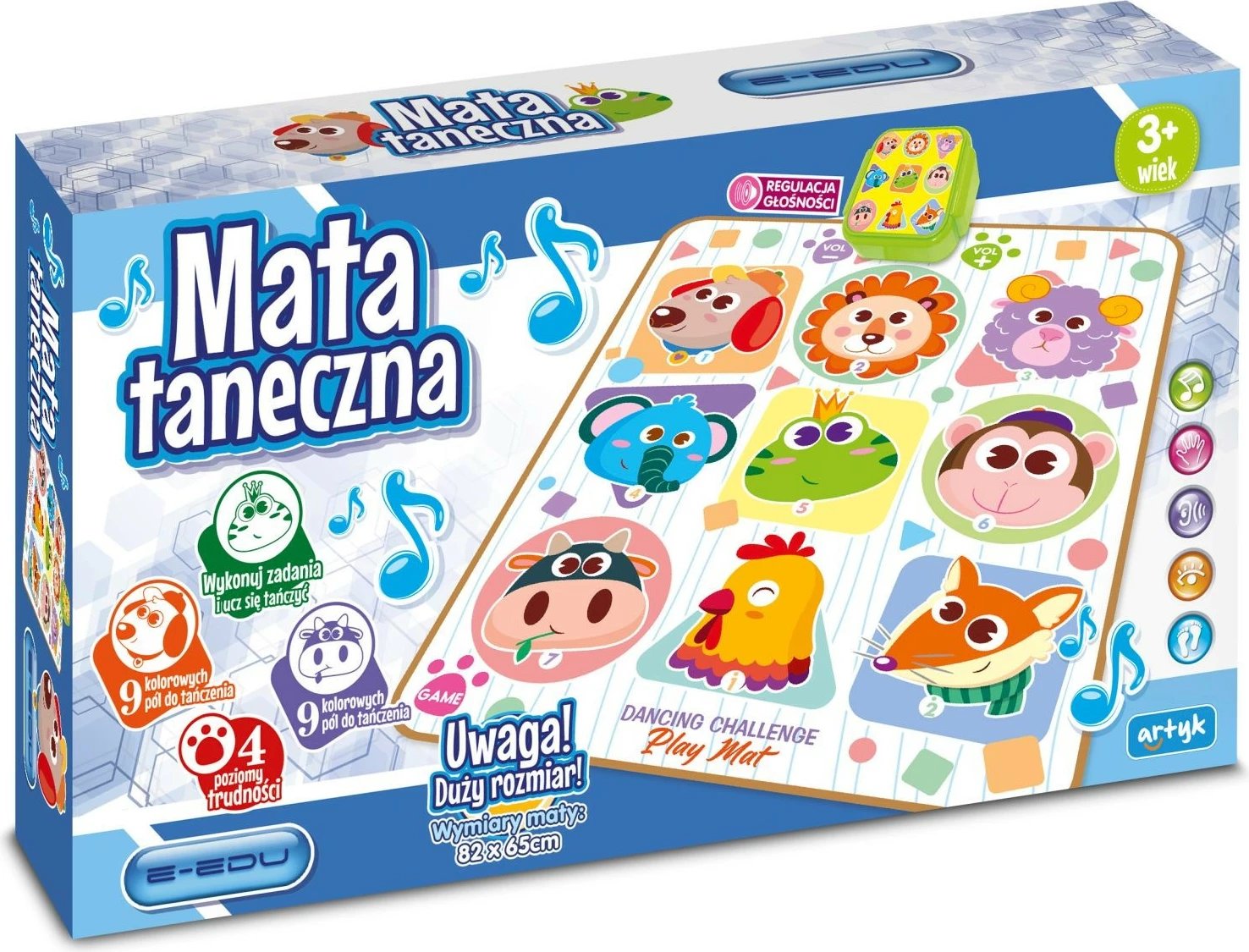 Tapet muzikor Artyk E-Edu Dance Mat, 82x65cm, shumëngjyrësh Tapet muzikor Artyk E-Edu Dance Mat, 82x65cm, shumëngjyrësh
