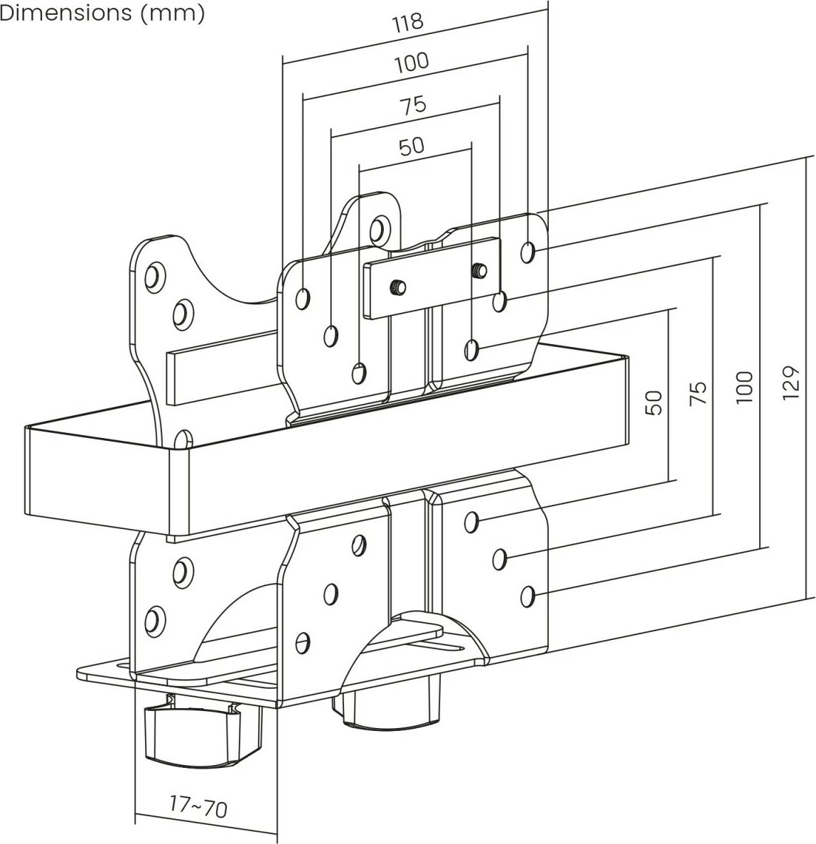 Mbajtëse mini kompjuteri Maclean MC-115W, e bardhë