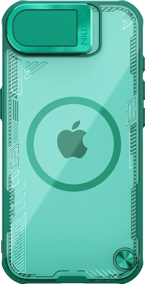 Mbështjellës Nillkin Iceblade Prop Magnetic për iPhone 16e, me kapak kamere dhe mbajtëse, Jeshil