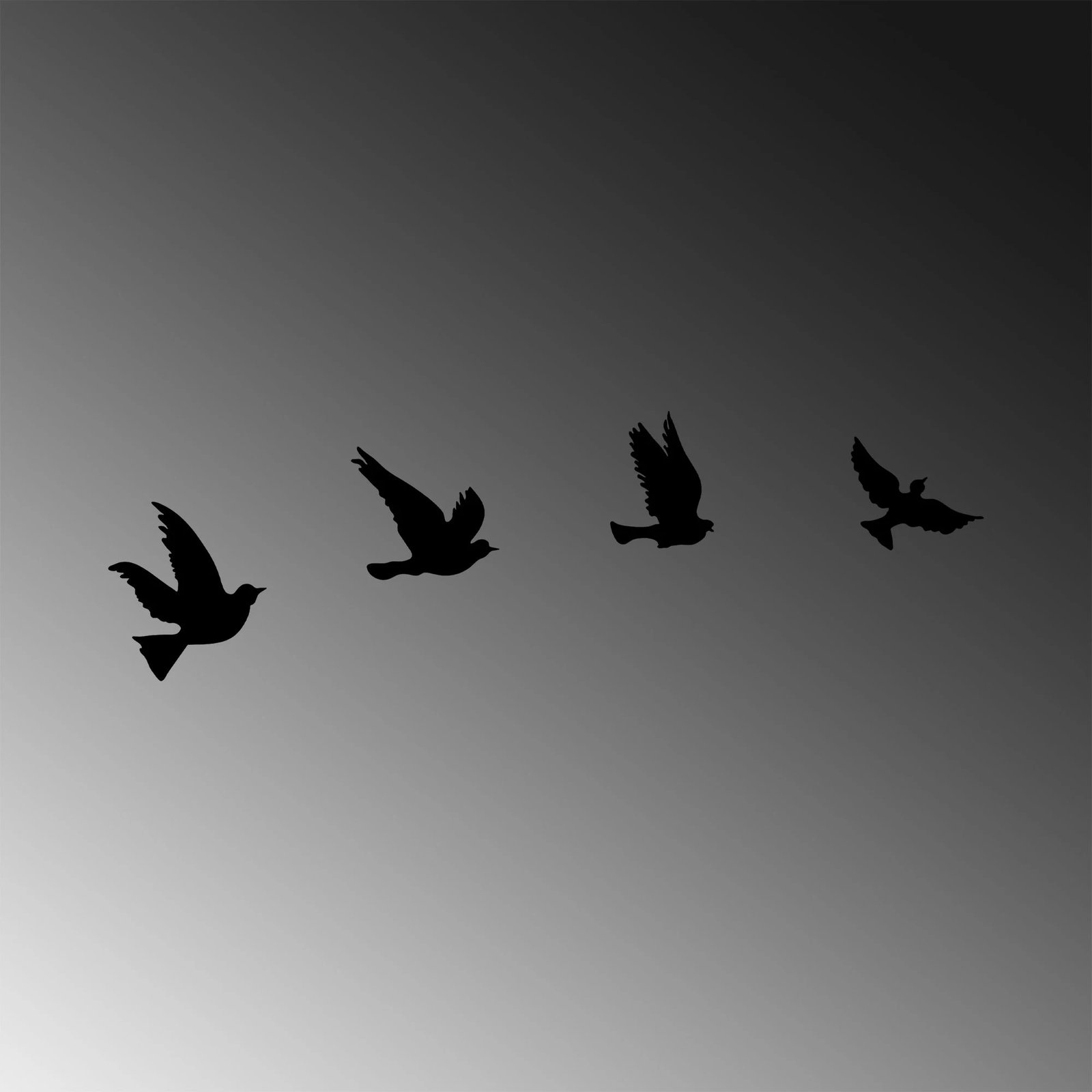 Aksesor dekorativ metalik për mur, Wallity, pëllumba - 289