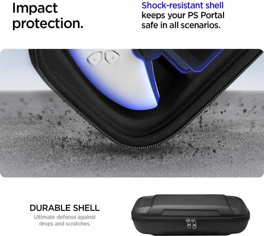 Mbështjellës Spigen Rugged Armor Pro për Sony Playstation Portal, i zi Mbështjellës Spigen Rugged Armor Pro për Sony Playstation Portal, i zi