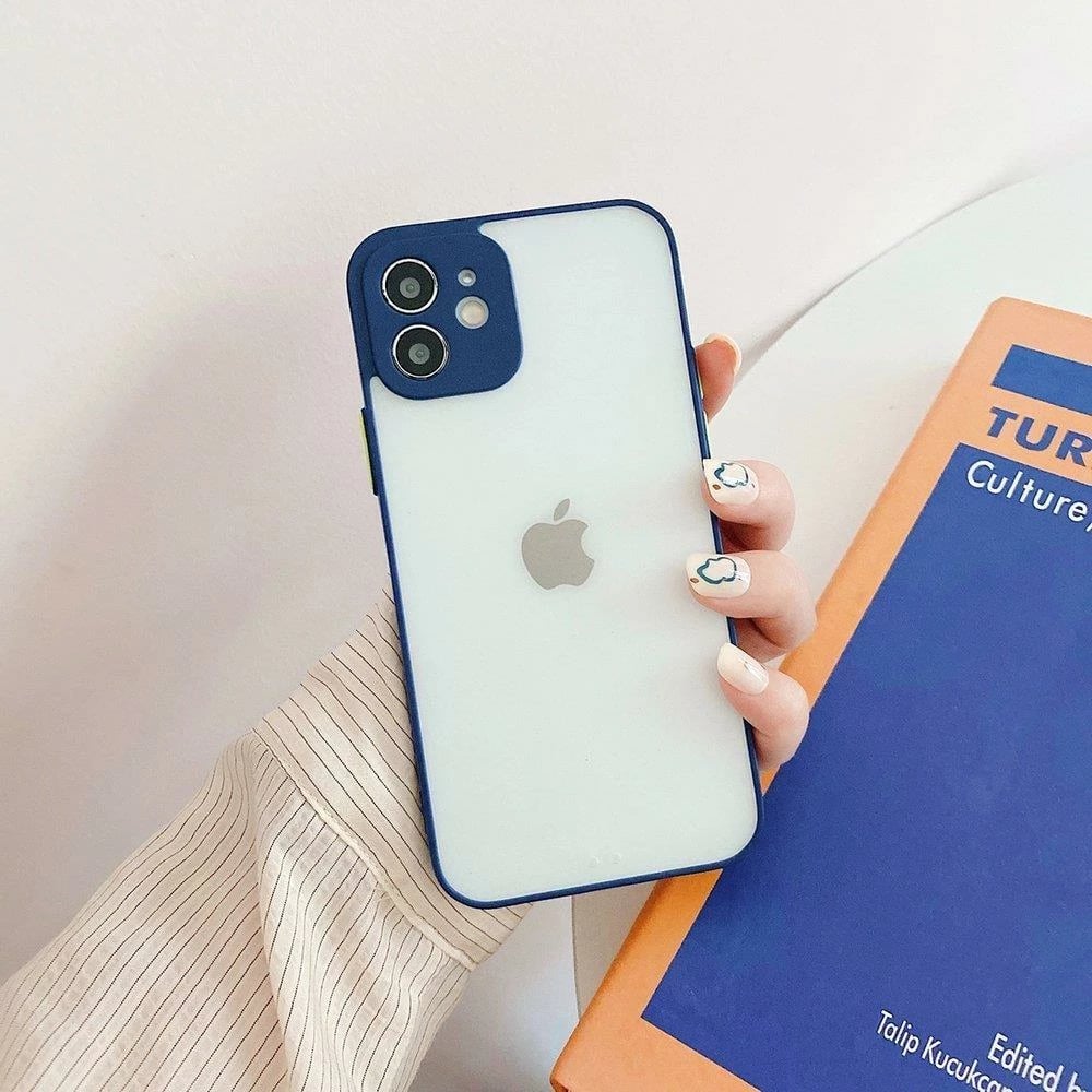 Mbështjellës silikoni Hurtel Milky Case për Samsung Galaxy A72 4G, blu navy