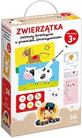 Set edukativ CzuCzu Animal Fun Creative Activities me pisak të fshirshëm, 56 faqe