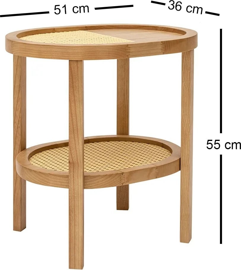 Tavolinë anësore Skye Decor, Nala 55, natyrale