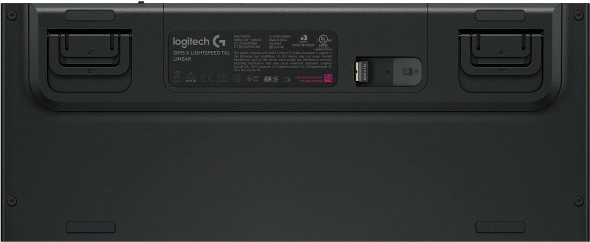 Tastierë gaming Logitech G915 X LIGHTSPEED TKL, mekanike, USB + RF Wireless + Bluetooth, LED, e zezë