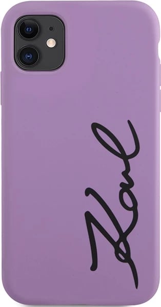Mbështjellës Karl Lagerfeld KLHCN61SKSVGU për iPhone 11/XR 6.1", silikon, vjollcë