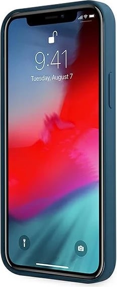 Mbështjellës Guess GUHCP12SLSLMGBL për iPhone 12 mini 5.4", silikon, blu Mbështjellës Guess GUHCP12SLSLMGBL për iPhone 12 mini 5.4", silikon, blu