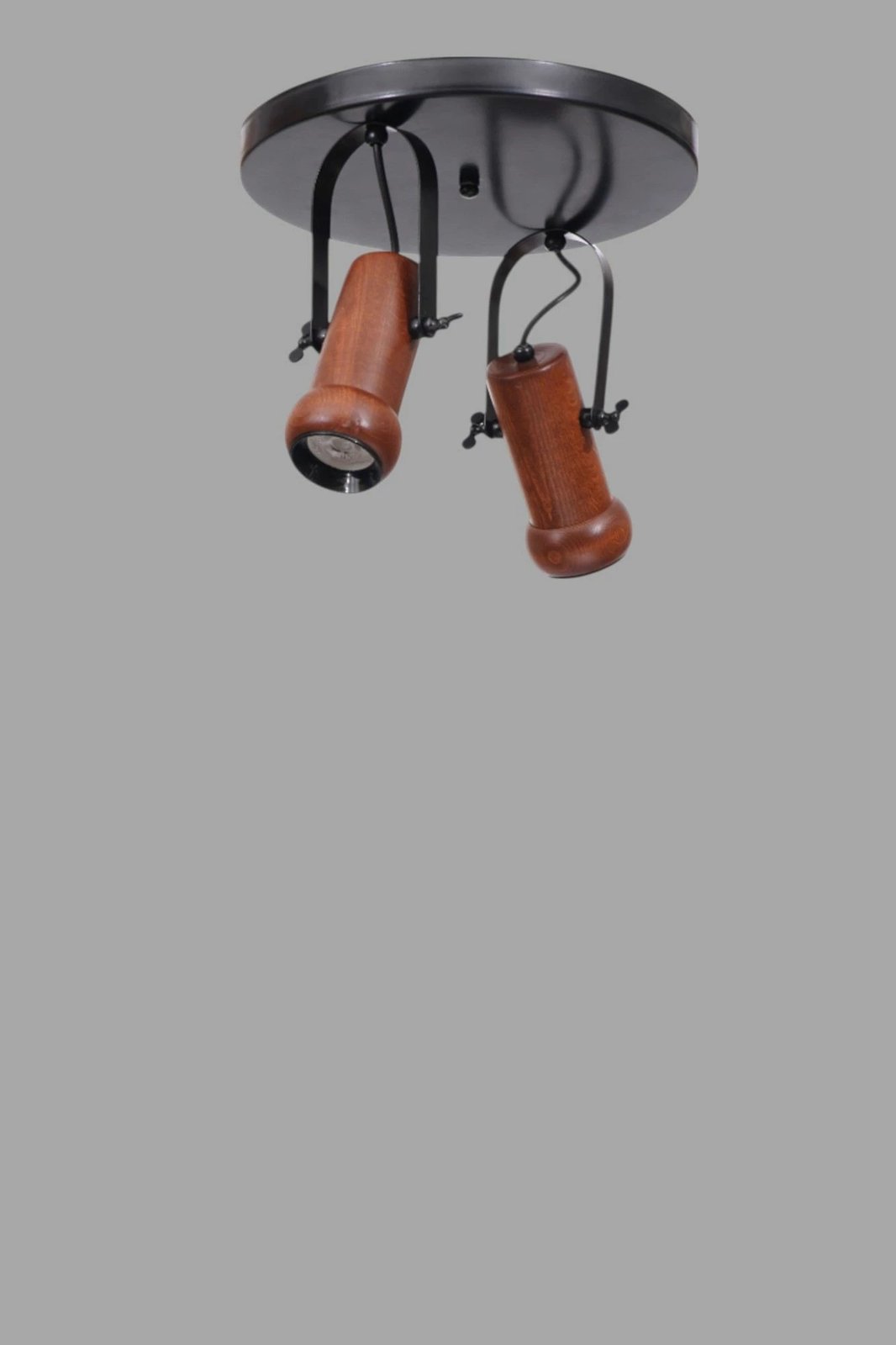 Llambë tavanore Opviq, 8999-2, metal e dru, ngjyrë e zezë dhe arre