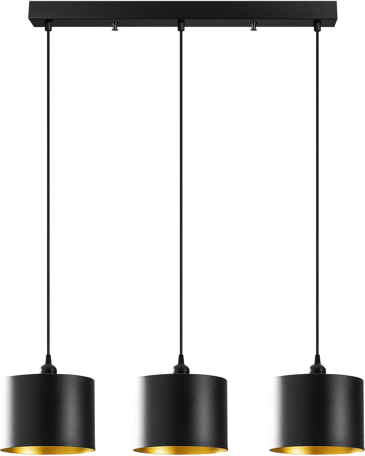 Llambë tavani industriale Opviq, Berceste, e zezë, 70x20cm, lartësi 110cm