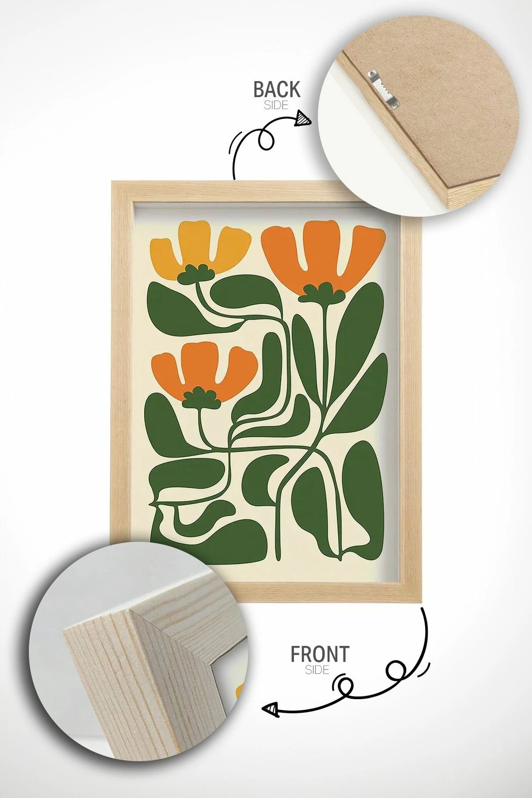 Pikturë dekorative me kornizë (3 copë), Wallity, Ersy3Ham6