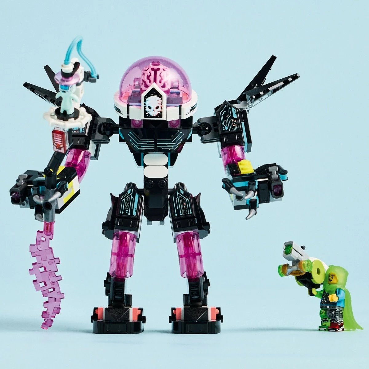 Set ndërtimi LEGO DREAMZzz Mateo vs. Cyberbrain Mech 71495, 368 pjesë, për fëmijë 8+