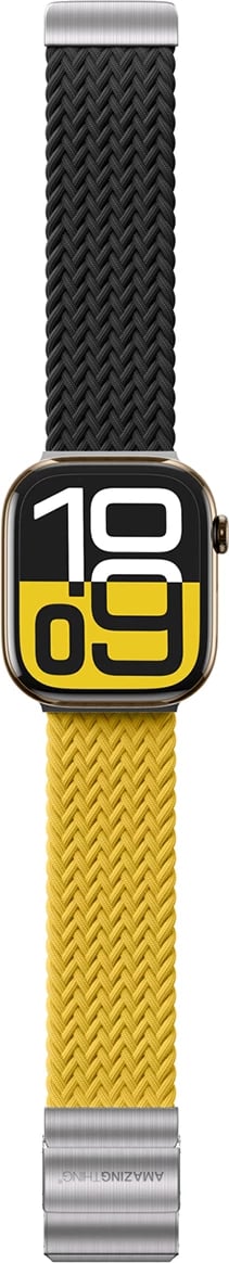 Set rripash AmazingThing Blend Band për Apple Watch 45/46/49mm, verdhë-e zezë/zezë