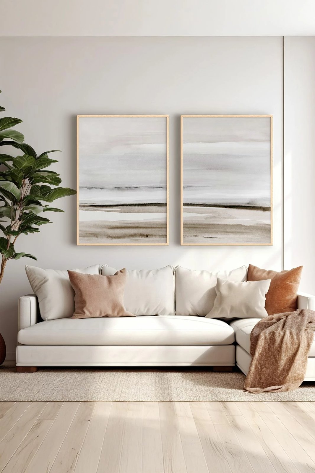 Pikturë dekorative me kornizë (2 copë), Wallity, Ersy2Lımodel23-Ahsap