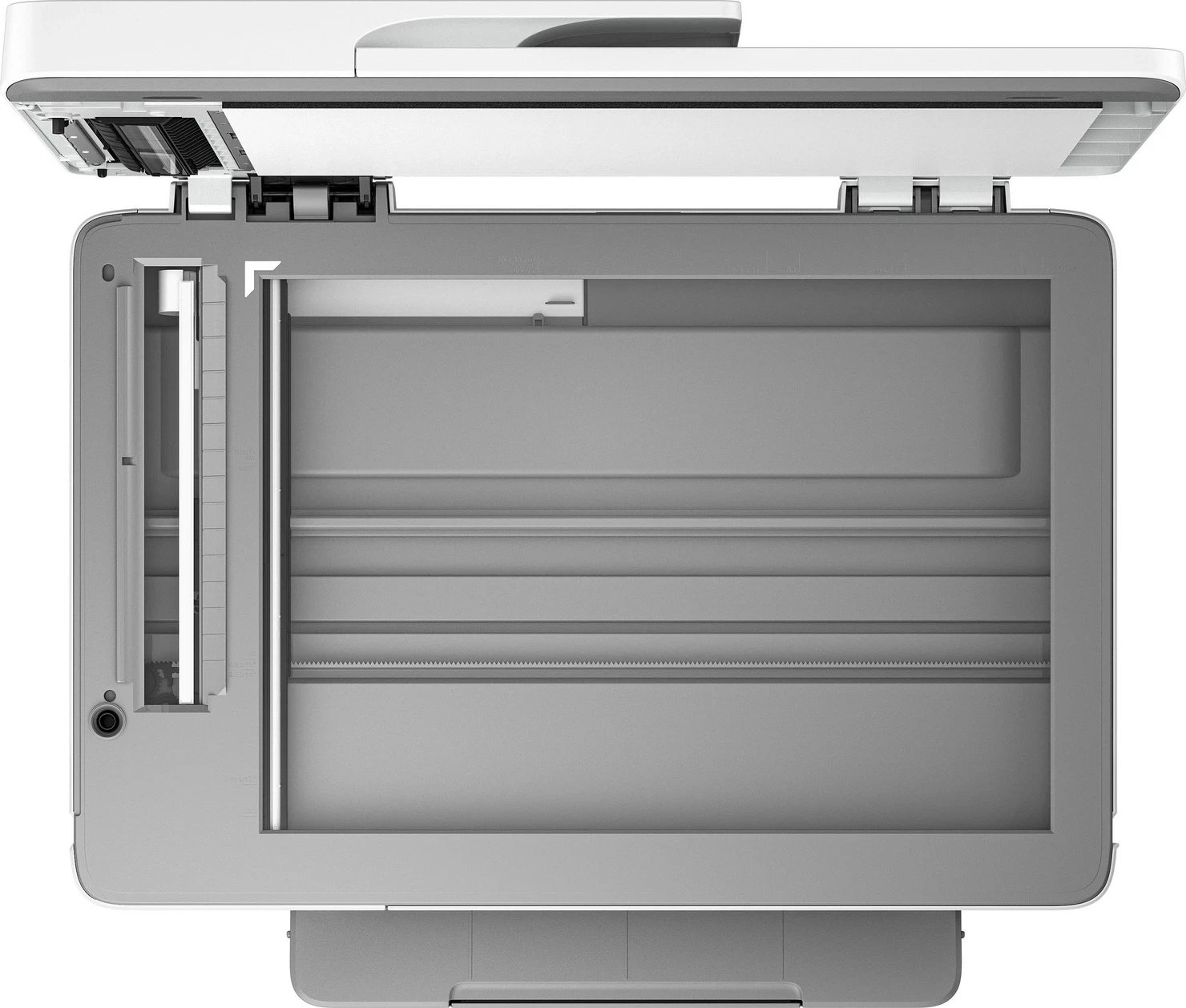 Printer HP OfficeJet Pro 9730e, WiFi, A3, Duplex, ADF, AirPrint, Instant Ink, HP+, bardhë-gri