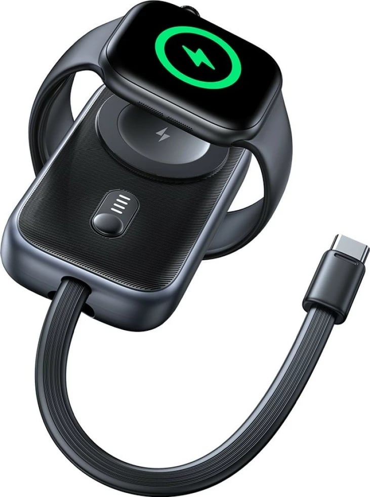 Powerbank USAMS CD245 për Apple Watch, 1200mAh, me USB-C, Titanium