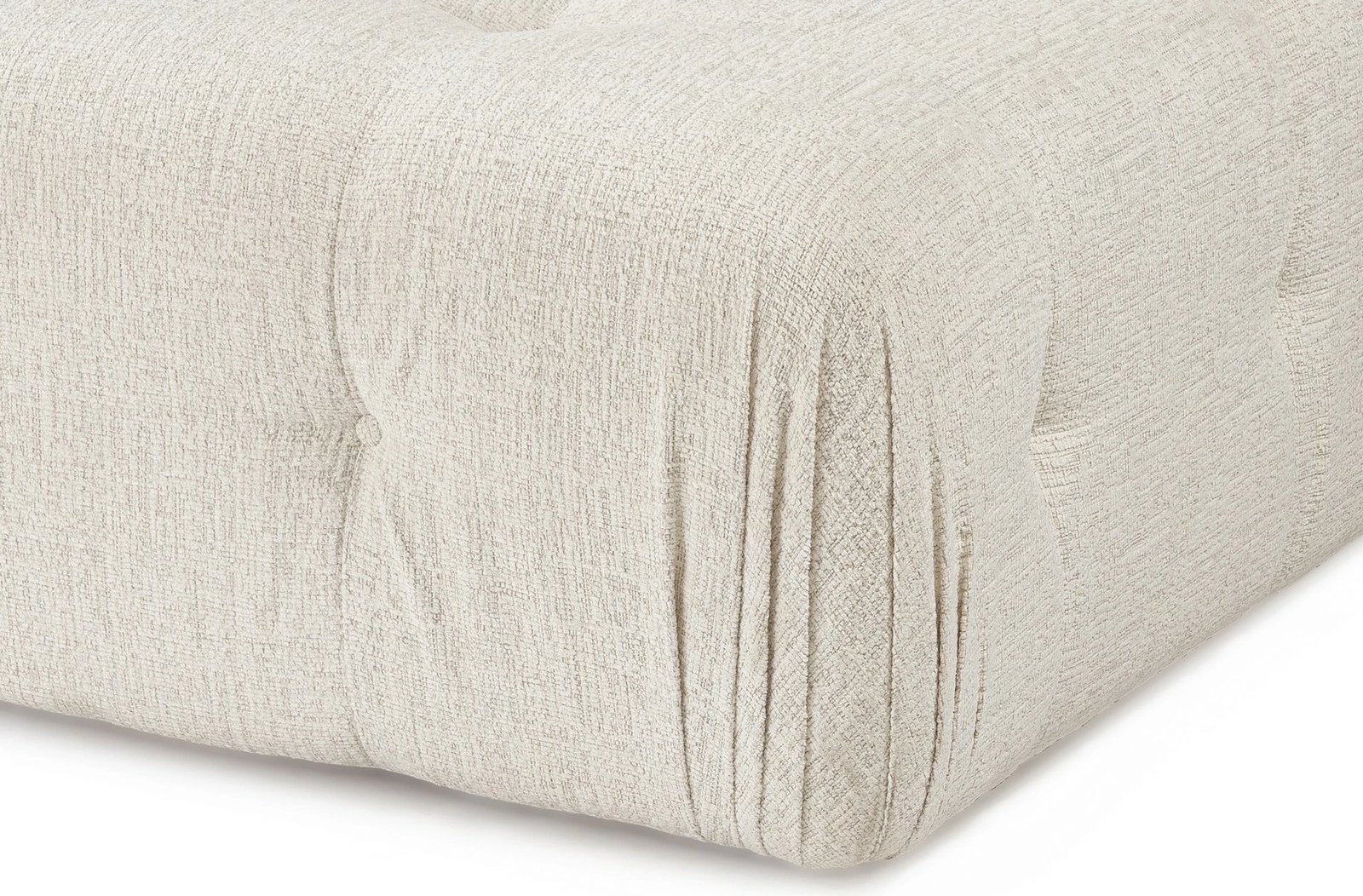 Kënd-sofë Doblo 3 vendëshe me pouffe, krem, Atelier del Sofa