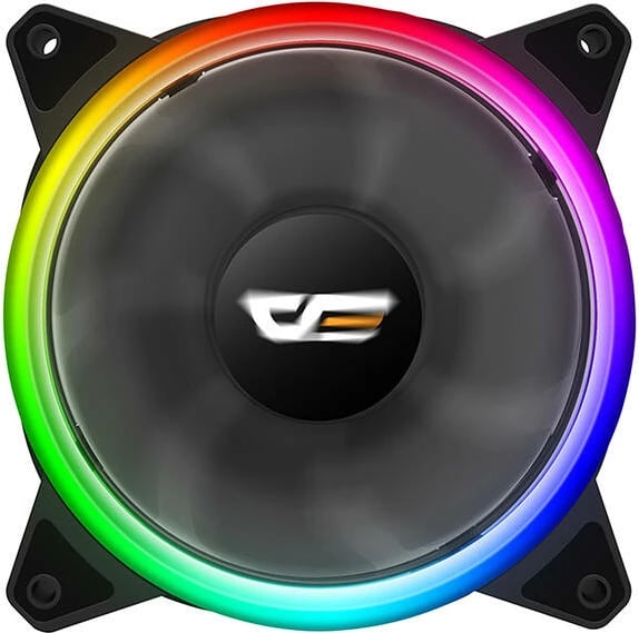 Set ventilatorë Darkflash DR12 Pro 3in1, 120x120 mm, ARGB, i zi
