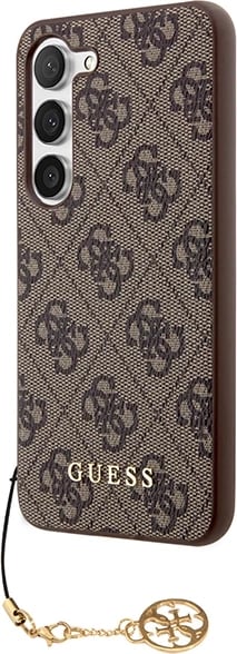 Mbështjellës Guess 4G Charms për Samsung Galaxy S24, Kafe