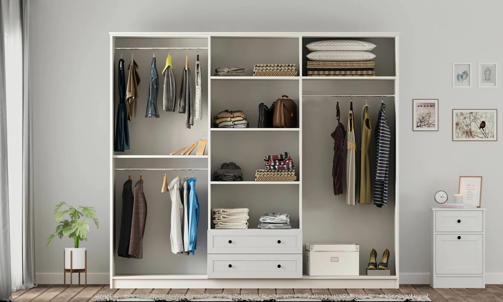 Dollap Skye Decor, Rb-168-01-007, ngjyrë e bardhë mat