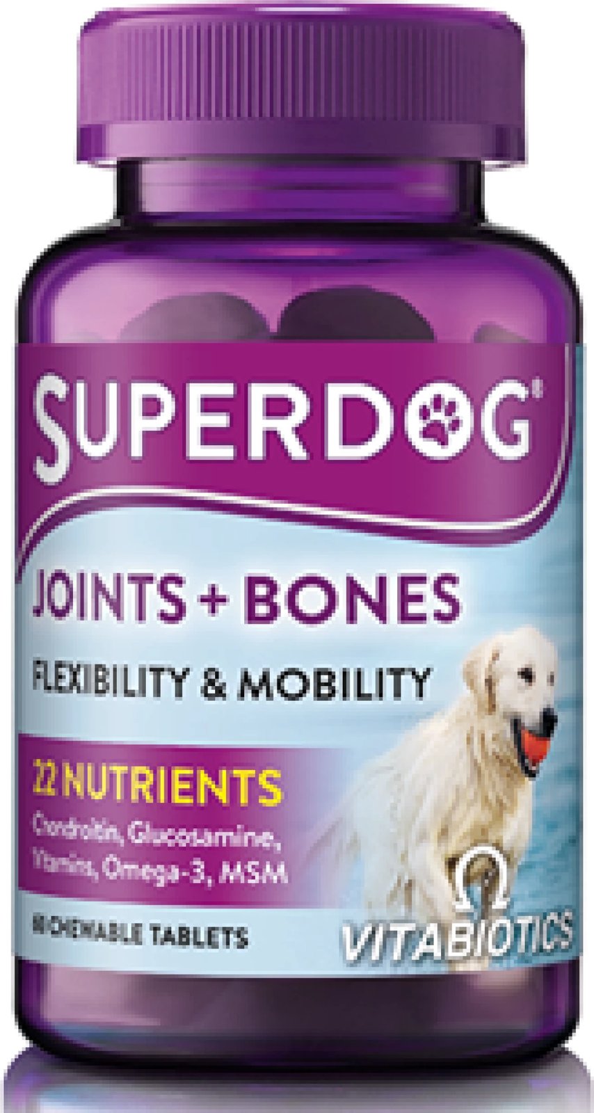 Vitabiotics Vitavet Super Dog Joints & Bones – Mbështetje e avancuar për kocka dhe nyje të shëndetshme Vitabiotics Vitavet Super Dog Joints & Bones – Mbështetje e avancuar për kocka dhe nyje të shëndetshme